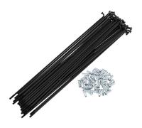 Yvxotrxnk Lot de 36 rayons de vélo 12 G, 185 mm, en acier au carbone, pour réparation de vélo, noir (228 mm)