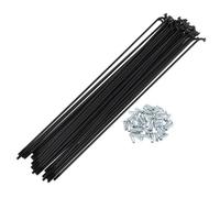 Yvxotrxnk Lot de 36 rayons de vélo 12 G, 185 mm, en acier au carbone, pour réparation de vélo, noir (240 mm)