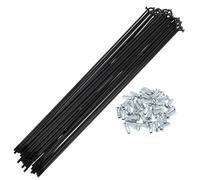 Yvxotrxnk Lot de 36 rayons de vélo 12 G, 185 mm, en acier au carbone, pour réparation de vélo, noir (280 mm)