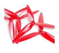 Yvxotrxnk Lot de 4 hélices à trois lames 7040 7", 7 x 4 x 3 CW CCW pour drones FPV et longue gamme, mise à niveau haute performance pour modèles MAK4 (4 pièces 2L2R 7040 rouge)