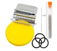 Yvxotrxnk Pour mini machine à laver, outil de tricotage domestique portable pour débutants, distributeur facile à transporter pour chaussettes et vêtements, kit de réparation de tissu compact (jaune