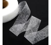 Yvxotrxnk Ruban adhésif réversible non tissé blanc et noir de 1 à 4 cm de large, 70 yard double face pour bords de tissu, doublure de vêtement sans fer à repasser et réparation des bords inférieurs