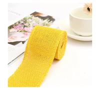 Yvxotrxnk Ruban en jute naturel 60 mm x 2 m | Rouleau de bricolage biodégradable pour bricolage, emballage cadeau, mariage rustique et décoration de Noël (rouleau jaune de 2 mètres)
