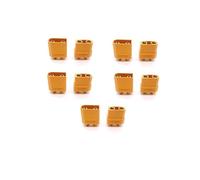 Yvxotrxnk XT30 XT30U XT60 XT60H XT90 EC2 EC3 EC5 T Kit de connecteurs de batterie | Plug banane mâle femelle plaqué or pour pièces RC, batterie Lipo, drone, ESC, voiture, avion (XT90 5 paires)
