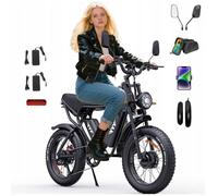 YVY C20 MAX - Vélo Électrique 20"" - Moteur 2000W - Batterie Amovible 52V 40Ah 60KM/H - Autonomie 180km - Shimano 7 vitesses - Noir