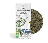 YVY MATÉ Thé Maté Bio Menthe Douce Grand Cru 80g | Non Fumé | Sans Tige | Sans Poussière | Infusion Fraiche et Gourmande | Thé Maté Énergisant Doux et Intense | Environ 30 Infusions