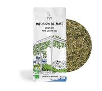 YVY MATÉ Thé Maté Bio Vert Grand Cru 80g | Non Fumé | Sans Tige | Sans Poussière | Maté Bio et Équitable | Sans Amertume | Thé Maté Doux, Frais et Végétal | Environ 30 Infusions