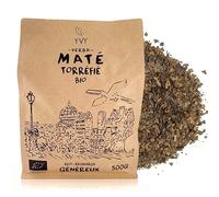 YVY MATÉ Yerba Mate Bio Torréfié 500g | Maté Bio Équitable et Non Fumé | Sans Tige | Amertume modérée | Idéal pour consommation quotidienne | Boisson caféinée énergisante