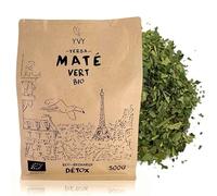 YVY MATÉ Yerba Maté Bio Vert 500g | BIO Équitable et Non Fumé | Sans Tige, Sans Poudre | Doux, peu amer, proche du thé vert | Idéal pour consommation quotidienne | Boisson caféinée | Goût végétal