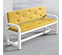 YVYKFZD Banc de Salle D'attente en Similicuir, Chaises de réception avec accoudoirs et dossiers, Chaise de Salle d'attente pour Bureau, Banc de réception pour Clinique(Giallo,L 140cm/55.1")