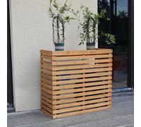 YVYKFZD Cache Climatiseur Exterieur, Cache Climatiseur Extérieur en bois, Couverture De Climatiseur autoportante avec support de fleurs, panneaux de clôture d'intimité, Cache Clim support pour plantes