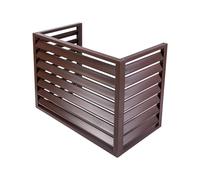 YVYKFZD Cache Climatiseur Exterieur, Couverture De Climatiseur robuste, Support De Fleur de Cache Climatiseur Extérieur résistant aux intempéries en aluminium, Cache Clim confidentialité à persiennes