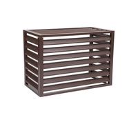 YVYKFZD Cache Climatiseur Extérieur, support de fleur de Couverture De Climatiseur en aluminium, panneaux de Cache Climatiseur Exterieur robustes, Cache Clim autoportante (Color : Brown B, Size : L3