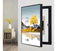 YVYKFZD Couvercle Décoratif de boîte à fusibles, Cache Compteur Electrique caché, Peinture Décorative mural, Cache Tableau Électrique for salon et bureau(Model C,50x70cm/19.7"x27.5")