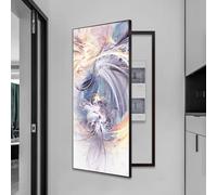 YVYKFZD Couvercle Décoratif, grand Cache Compteur Electrique, couvercles de panneaux électriques muraux, Cache Tableau Électrique créative, for chambre d'entrée(Black I,40x80cm/15.7"x31.5")