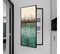 YVYKFZD Couvercle Décoratif, grand Cache Compteur Electrique, couvercles de panneaux électriques muraux, Cache Tableau Électrique créative, for chambre d'entrée(Black L,80x160cm/31.5"x62.9")