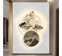 YVYKFZD Grande Peinture Murale 3D, Sculpture Murale LED, Décoration Murales créatif à Suspendre, Tableau décoratif à Brancher for entrée, Couloir ou Chambre(Style e,47x70cm/18.5"x27.5")