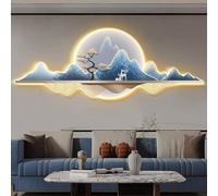 YVYKFZD Peinture Murale 3D Imitation, Sculpture Murale LED, Décoration Murales créative à Suspendre, Tableau décoratif à Brancher, for entrée, Couloir(Style d,90x30cm/35.4"x11.8")