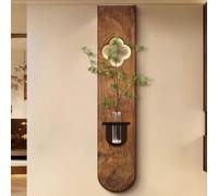 YVYKFZD Peinture Murale 3D, Sculpture Murale LED, Décoration Murale avec Espace hydroponique, 3D décor d'art Mural créative, Tableau à Suspendre for Salon, entrée(Wood Grain B,30x150cm/11.8" x59)