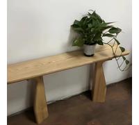 YVYKFZD Table Console en Bois Massif, Table d'Entrée rectangulaire, Tables d'Appoint Console d'Entrée minimalistes, Consoles Meuble étroites pour Couloir, Salon(Wood,120x40x75cm)