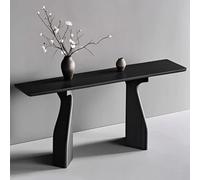 YVYKFZD Table Console en Bois Massif, Table d'Entrée rectangulaire, Tables d'Appoint Console d'Entrée minimalistes, Consoles Meuble étroites pour Couloir, Salon(Nero,120x40x75cm)