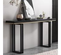 YVYKFZD Table Console en Bois, Table d'Entrée rectangulaire avec Pieds en métal, Tables d'Appoint Console d'Entrée Longues et étroites, Consoles Meuble minimalistes(100x30x80cm/39.3"x11.8"x31.4")