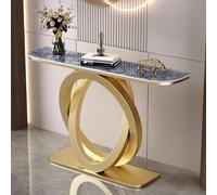 YVYKFZD Table Console étroite et longue, Table d'Entrée avec cadre en métal, Tables d'Appoint décoratives, Console d'Entrée ouvertes Consoles Meuble pour salon, chambre à coucher, couloir(Gold D,100cm