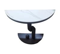 YVYKFZD Table Console Luxueuse, Table d'Entrée Demi-Lune, Tables d'Appoint Console d'Entrée étroites derrière Le canapé, Consoles Meuble avec Cadre en métal, pour Salon, Bureau(Black B,140cm/55.1")