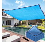 YVYKFZD Voile D'ombrage Bleu avec œillets, Filet D'ombrage à 90%, Filet Protection Solaire rectangulaire, Toile Ombrage clôture Respirante, écran d'intimité for Jardin(5x39ft/1.5x12m)