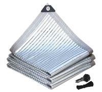 YVYKFZD Voile D'ombrage réfléchissante à 75%, Filet D'ombrage en Aluminium, Filet Protection Solaire réfléchissant la Chaleur, Toile Ombrage de pergola avec œillets(14x28 FT/4.3x8.5m)
