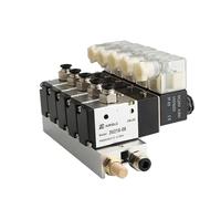 YVZDHNSFY Électrovanne électromagnétique normalement fermée 3V210-08-NC, Bloc de vanne de Confluence, électrovanne pneumatique DC24v AC110v 220v 3 Ports(Ac220v 10 in 10 Out)