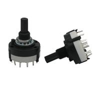 YVZDHNSFY Lot de 10 sélecteurs de canaux rotatifs RS26, 1 pôle, 12 Bandes sélectionnables, commutateur Rotatif à Un étage