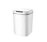 YVZOQZWEP Poubelle Intelligente 18 L/13 L - Poubelle Électrique À Capteur Automatique, Corbeille À Déchets Étanche For Cuisine, Salle De Bain Et Recyclage(USB charging,White-18L)