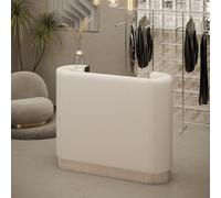 YVZYLXH Comptoir Caisse Accueil, Magasin, Réception Bureau, Moderne pour Bureau et Réception, Meuble Montage Facile(Color:Wit)