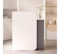 YVZYLXH Comptoir De Réception avec Tiroirs Verrouillables Comptoir Caisse Moderne en Bois Comptoir d'accueil Mobilier de Bureau pour la Maison Bureau Salon(White Gray,100x95x45cm)