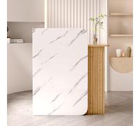 YVZYLXH Comptoir De Réception avec Tiroirs Verrouillables Comptoir Caisse Moderne en Bois Comptoir d'accueil Mobilier de Bureau pour la Maison Bureau Salon(Multi-Colored,80x95x45cm)