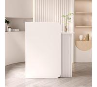 YVZYLXH Comptoir De Réception avec Tiroirs Verrouillables Moderne en Bois - Mobilier De Bureau pour la Maison, Salon (Wit, 80x95x45cm)