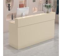 YVZYLXH Comptoir de réception Comptoir Caisse Comptoir De Accueil avec Tiroir Verrouillable,Comptoir Caisse Salon de Coiffure pour La Maison,Le Bureau,Le Salon(Light Yellow,80x95x45cm)