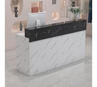 YVZYLXH Comptoir de réception Comptoir Caisse Comptoir De Accueil avec Tiroir Verrouillable,Comptoir Caisse Salon de Coiffure pour La Maison,Le Bureau,Le Salon(Imitation Marble,80x95x45cm)