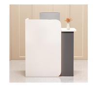 YVZYLXH Comptoir Magasin,Comptoir Caisse Comptoir Accueil avec Lumière,comptoir de réception avec tiroirs,Meuble de Bureau,Meuble de réception pour la Maison,Bureau,Salon, Les spas(Color:White+Gray)