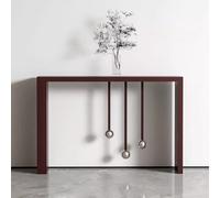 YVZYLXH Console Meuble Salsa Table d'appoint en métal,Table Console Fine,Bout de Canapé, Table d'Appoint, for Couloir, Entrée, Salon, Foyer(Brown,100cm/39.4in)