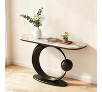 YVZYLXH Console Meuble,Table Console Fine, Petite Table de Présentation, Table d’Entrée avec étagère for Salon,derrière Le canapé, Petits espaces(Nero,120cm/47.2in)