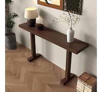 YVZYLXH Console Meuble,Table Console Fine,Salsa Table d'appoint en Bois,Table d’Entrée Rustique avec Étagères,Meuble Entree Couloir for Couloir, Entrée, Salon, Foyer(Brown,120cm/47.2in)