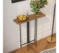 YVZYLXH Table Console Bois Salsa Table d'appoint, Meuble de Rangement Entrée ou Salon, Bout de Canapé,pour Couloir, Entrée, Salon(Brown,80CM/31.5IN)