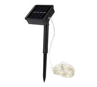 YWBL-WH 100eds Light String Solar Lampe à Pelouse de la Lampe en Cuivre, IP45 Light Decorative String for Outdoor Garden Courtyard Villa, 8H Temps de Travail, Deux Modes
