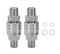 YWBL-WH 2 Ensemble M14 à Raccord Hydraulique Rapide, Acier Inoxydable | Joint d'étanchéité à Piston intégré, Convient aux Mini-pelles AGT, Chargeuses et Pompes Hydrauliques, pour Systèmes Haute