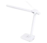 YWBL-WH 2 Têtes de la Lampe de la Lampe de Table Touche Portable Lisez les élèves (Rechargeable)