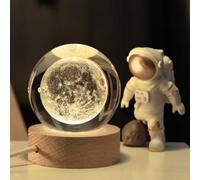 YWBL-WH 3d Moonlight Crystal Ball Tischlampe USB Romantic Hot Light - Ball Glass Night Light for the Home Decoration