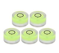 YWBL-WH 5pcs 15mm Mini Niveau à Bulle Rond, Niveau Acrylique ABS Transparent avec Conception Bullseye, Outil de Mesure Compact pour Balance Balance Plate-Forme de Caméra Électronique