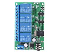 YWBL-WH AD22B04 12 V 4 Canaux DTMF Décodeur de Signal de tonalité Relais Téléphone Télécommande pour Domotique PLC 10 A Charge 8 X 5 X 1,8 Cm Design Compact